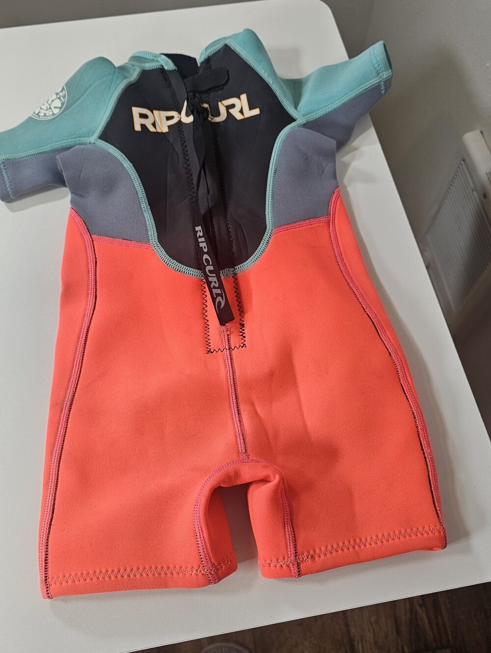 Rip Curl Red and Blue Rashguard Swim Suit Size 4T